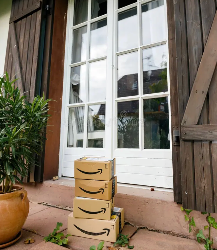 Packages at a front door